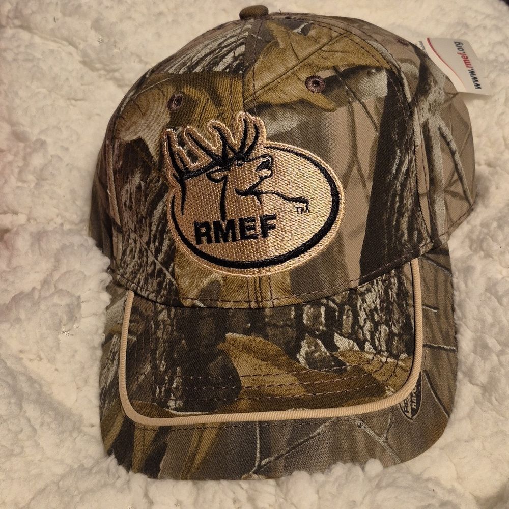 Rocky Mountain Elk Foundation REALTREE Hardwoods Velcroback Hat - New